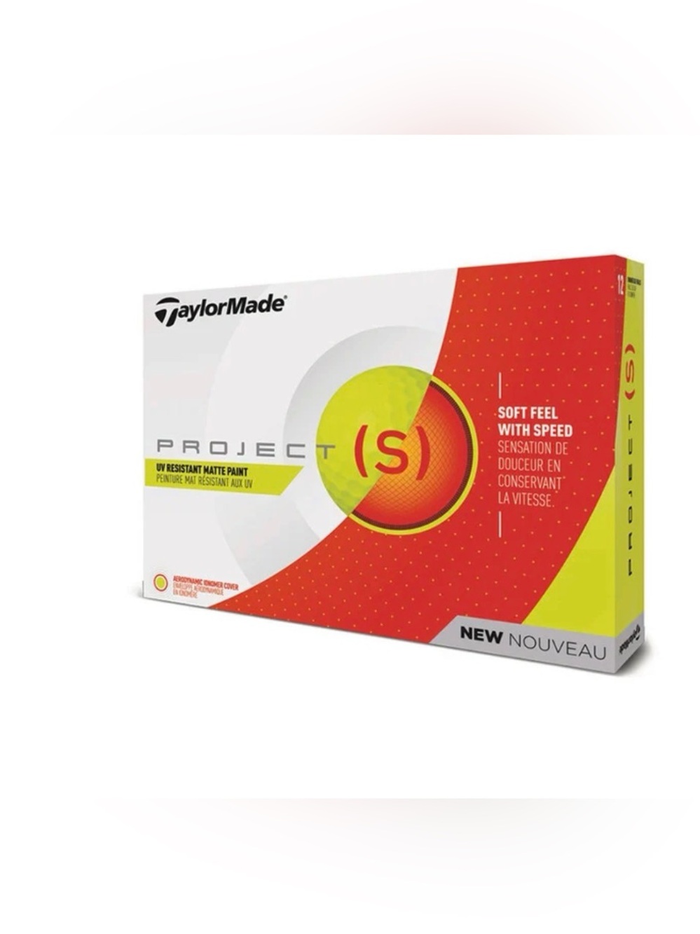 TaylorMade Yellow Golf Ball with Black Logo